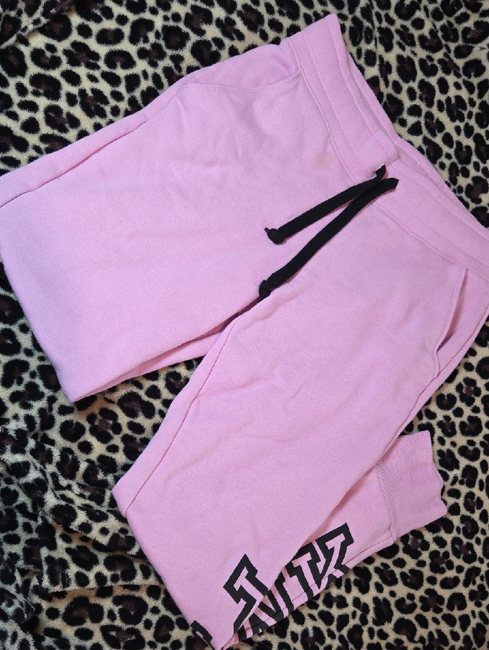 PINK Victoria's Secret  Jogger Sweatpants with Black Drawstring
